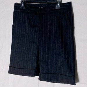 Poetry Black Pin Striped High Rise Wide Leg Shorts M